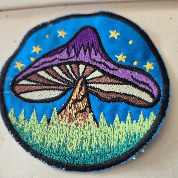 Colorful Mushroom Embroidered Patch - Picture 1 of 6